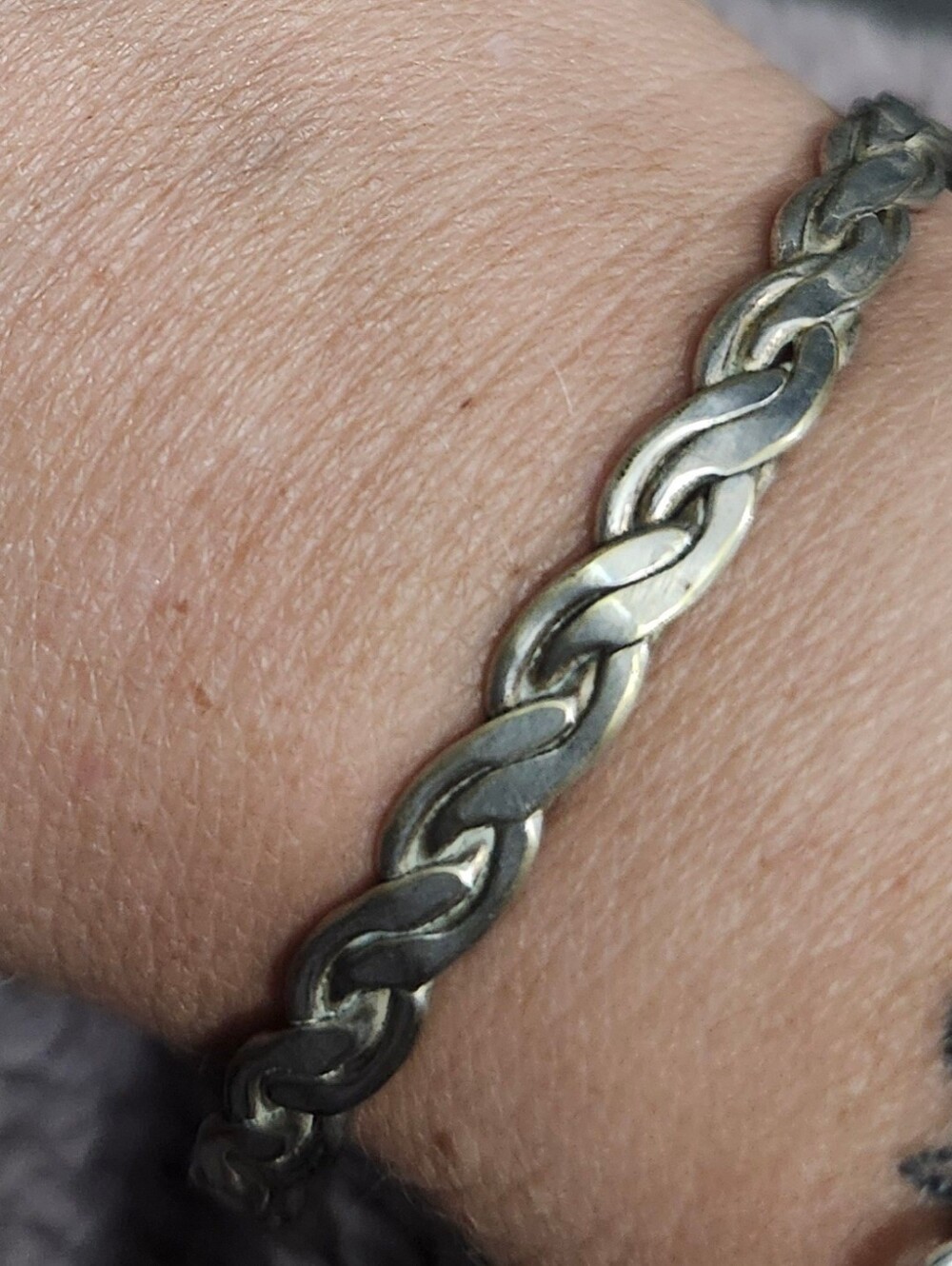 Vintage Mexico 925 Sterling Silver Twisted Braided Bangle Bracelet 13.95 Grams